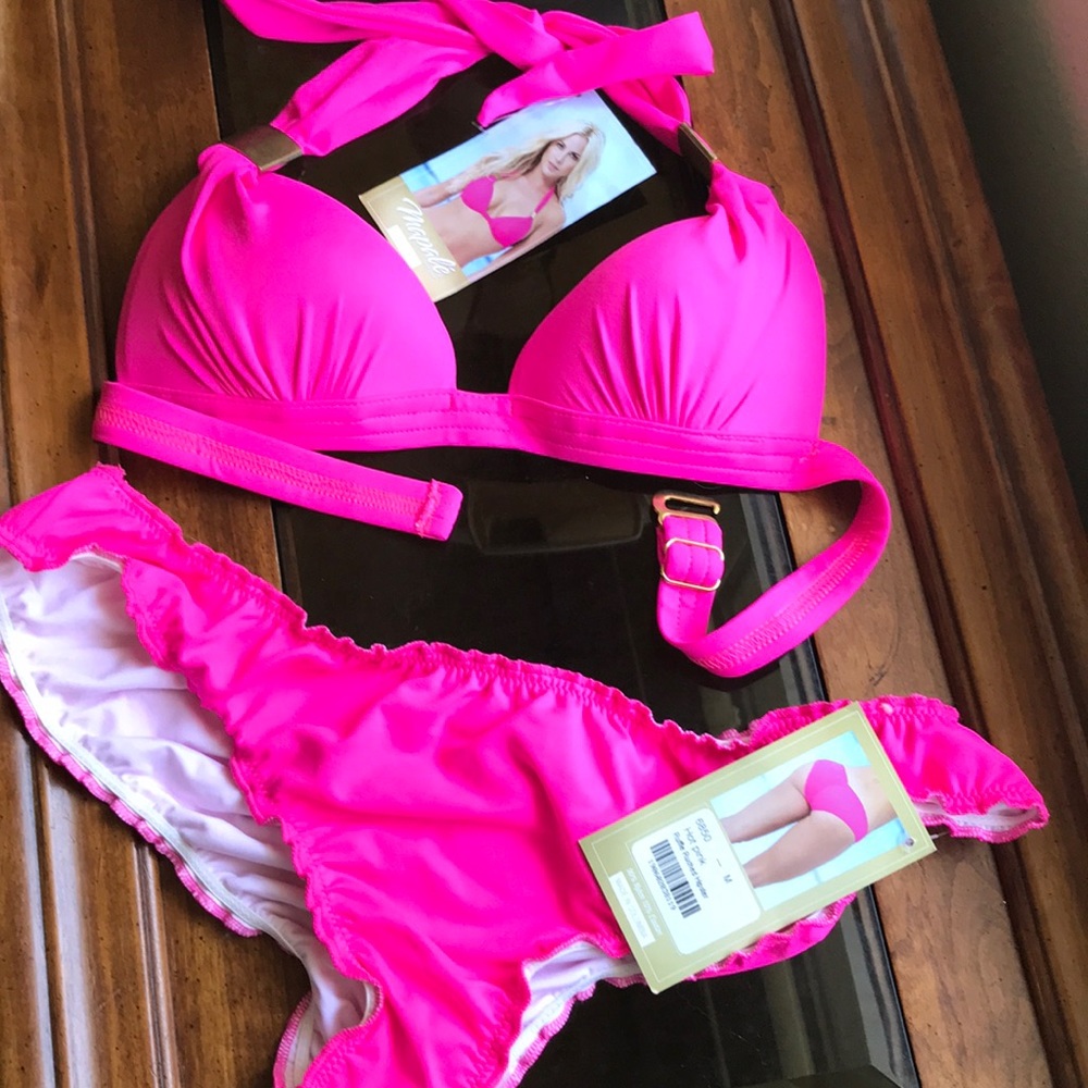 Hot pink bikini